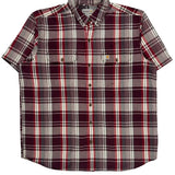 Carhartt Checked Short Sleeve Shirt - XL Red Cotton