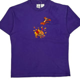 Winnie The Pooh And Tigger Disney Cartoon T-Shirt - Large Purple Cotton