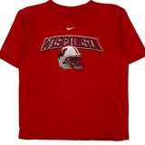 Age 6 Wisconsin Nike College T-Shirt - XS Red Cotton