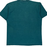 Jesus Nuff Said Oneita Graphic Henley Polo Shirt - XL Green Cotton