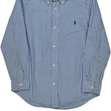 Age 7 Ralph Lauren Checked Shirt - Small Blue Cotton