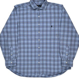 Ralph Lauren Checked Shirt - 2XL Blue Cotton