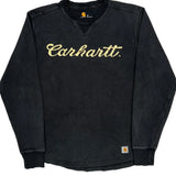 Carhartt Spellout Long Sleeve T-Shirt - Medium Black Cotton