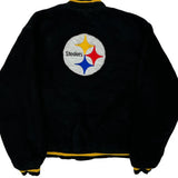 Steelers, Made In USA Pro Elite Football Varsity Jacket - Large Black Polyester