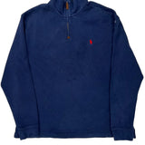 Polo By Ralph Lauren 1/4 Zip - XL Blue Cotton