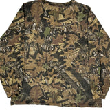 Mossy Oak Camo Long Sleeve T-Shirt - 2XL Green Cotton