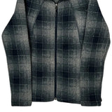 The North Face Checked Fleece Jacket - Small Grey Polyester