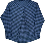 Patagonia Checked Flannel Shirt - Large Blue Cotton