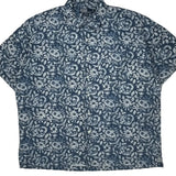 Polo By Ralph Lauren Floral Short Sleeve Shirt - XL Blue Cotton