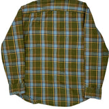 Timberland Checked Flannel Shirt - Large Blue Cotton