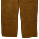 Made In USA Carhartt Double Knee Carpenter Pants - 31W 29L Brown Cotton