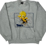 Warner Bros Cartoon Sweatshirt - Large Grey Cotton