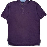 Tommy Hilfiger Polo Shirt - Large Purple Cotton