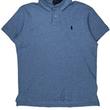 Polo By Ralph Lauren Slim Fit Polo Shirt - Large Blue Cotton