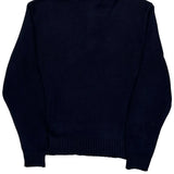 Polo By Ralph Lauren 1/4 Zip - Large Navy Cotton
