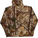Realistic Camo Pattern Red Head Camo Hoodie - Large Brown Polyester