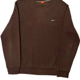 Nike Sweatshirt - Large Brown Cotton