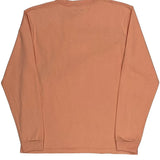 Carhartt Spellout Long Sleeve T-Shirt - Large Orange Cotton