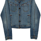 Tommy Jeans Contrast Stitch Denim Jacket - Large Blue Denim