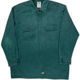 Dickies Shirt - Large Green Polyester Blend