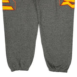 Flame Design Thrasher Graphic Joggers - Medium Gray Polyester Blend
