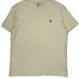 Polo By Ralph Lauren T-Shirt - Large Cream Cotton