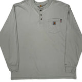 Carhartt Long Sleeve T-Shirt - 2XL Grey Cotton