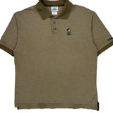 Mickey Mouse Embroidery Disney Polo Shirt - Medium Brown Cotton