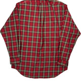Polo By Ralph Lauren Checked Flannel Shirt - Medium Red Cotton