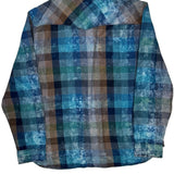 True Religion Checked Flannel Shirt - XL Blue Cotton