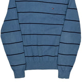 Tommy Hilfiger Striped Sweater - Large Blue Cotton