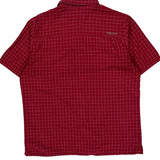 Marmot Checked Short Sleeve Shirt - Large Red Cotton