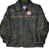 Pittsburgh Steelers Reebok Nfl Leather Jacket - XL Black Leather