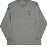 Carhartt Long Sleeve T-Shirt - XL Gray Cotton