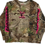 Bucked Up Camo Long Sleeve T-Shirt - Large Camo Cotton