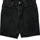 Levis Denim Shorts - 38W 10L Black Cotton