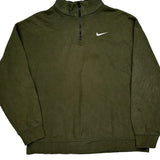 Nike 1/4 Zip - Small Green Cotton