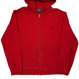 Polo By Ralph Lauren Hoodie - 2XL Red Cotton