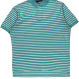 Polo By Ralph Lauren Striped Polo Shirt - XL Blue Cotton