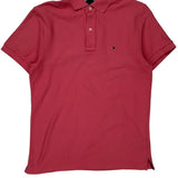 Tommy Hilfiger Slim Fit Polo Shirt - Small Red Cotton