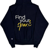Find Your Spark Champion Hoodie - Small Black Cotton