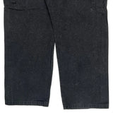 Wrangler Cargo Trousers - 36W 30L Black Cotton