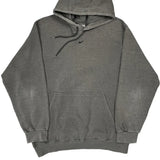 Nike Center Swoosh Hoodie - Large Gray Cotton Blend