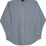 Ralph Lauren Striped Shirt - Large Blue Cotton