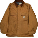 Crafted With Pride In USA Carhartt Jacket - 2XL Brown Cotton