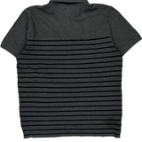 Tommy Hilfiger Striped Polo Shirt - Large Grey Cotton