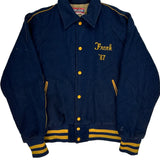 Spring-Ford Football 87 Empire Football Varsity Jacket - Large Yellow Wool
