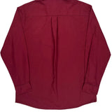 Dickies Shirt - Large Burgundy Cotton Blend