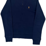 Age 8 Polo By Ralph Lauren 1/4 Zip - Small Navy Cotton