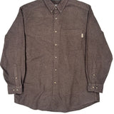 Woolrich Shirt - Large Brown Wool